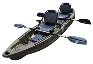 BKC-TK122-12.9’-Tandem-Fishing-Kayak-with-Upright-Aluminum-Frame